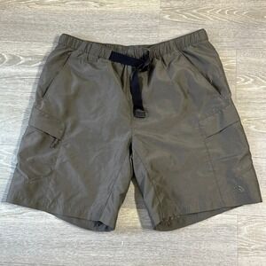 The North Face Hiking Cargo Shorts Olive Green Belted Lined Outdoor Casual